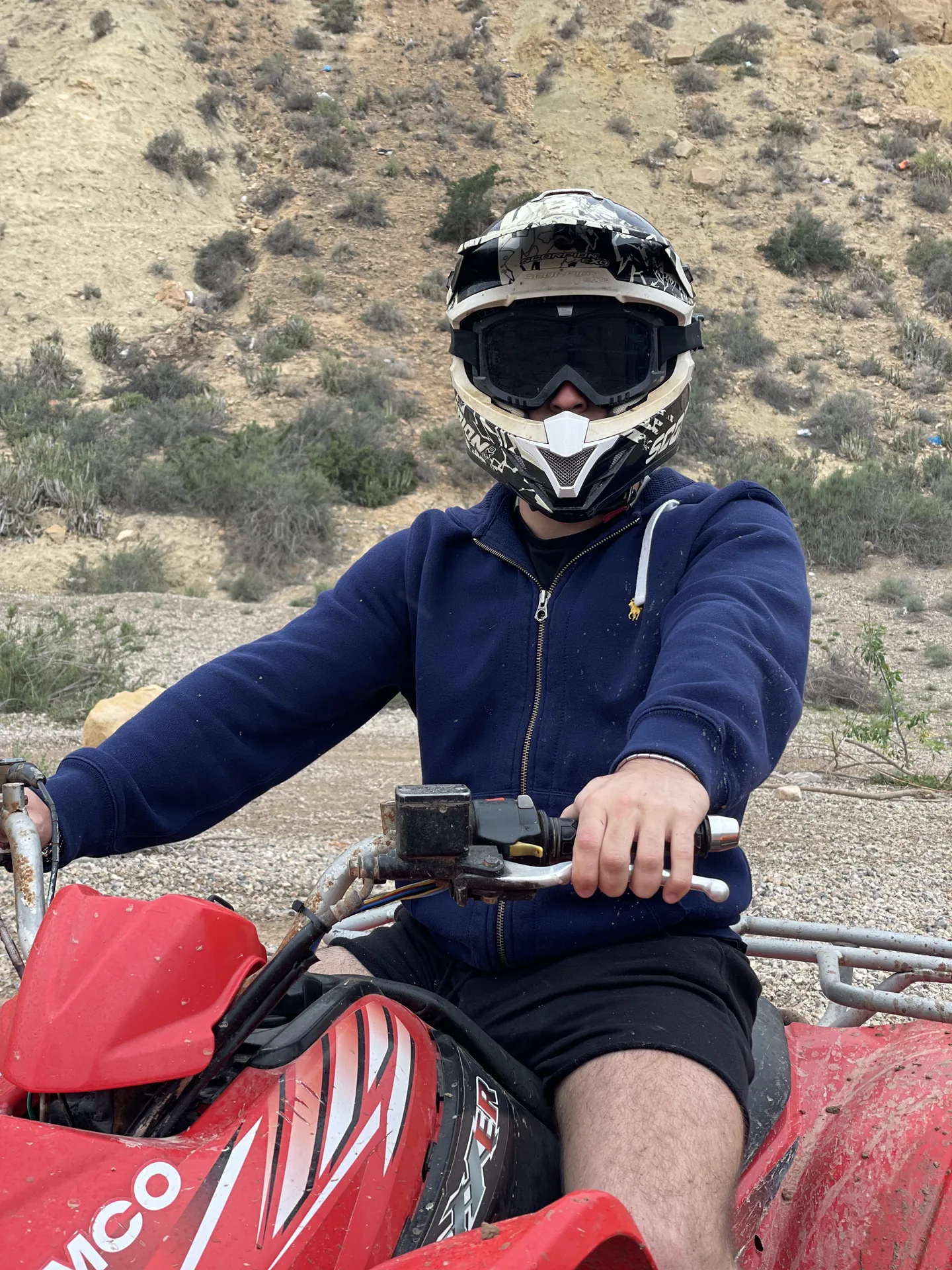 Quad bikes on red dunes near Agadir